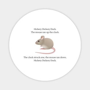 Hickery Dickery Dock Nursery Rhyme Magnet